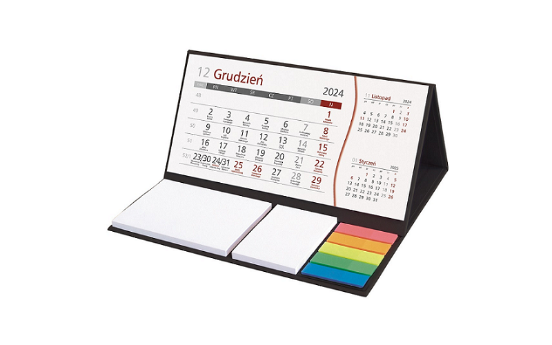 Kalendarz biurkowy z notesem - STANDARD